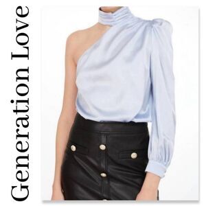 NWT Generation Love Rosario Blouse in Blue Opal
